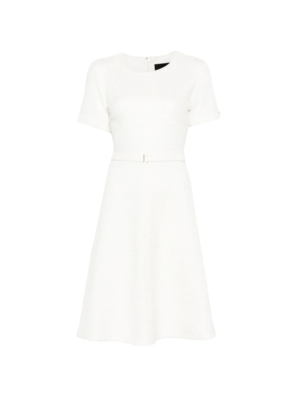 MARCCAIN belted A-line mini dress - Bianco