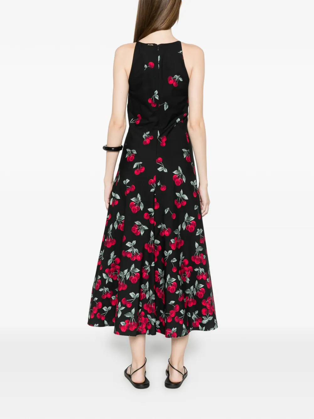 TWINSET Maxi-jurk met kersenprint Zwart