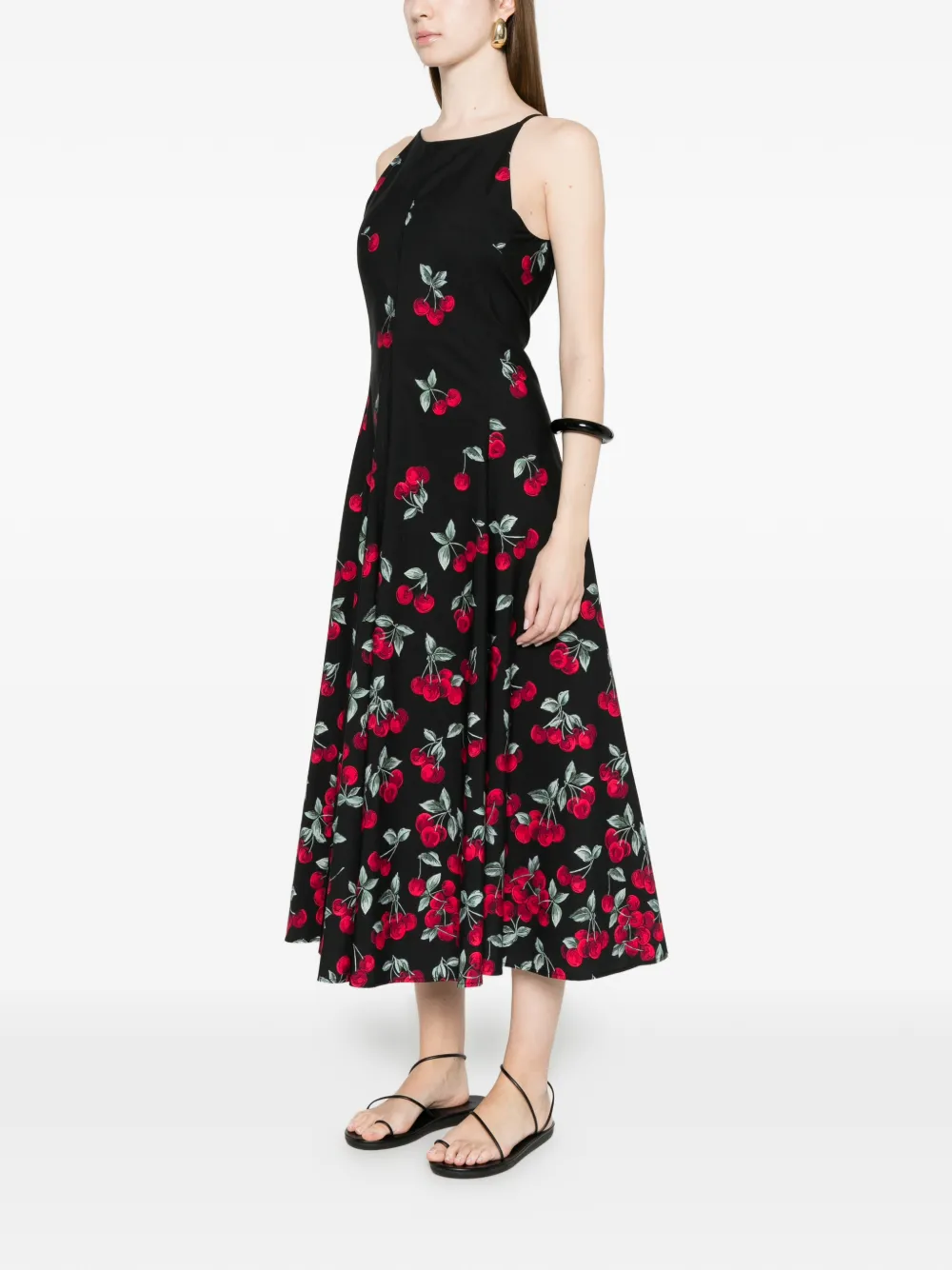 TWINSET Maxi-jurk met kersenprint Zwart