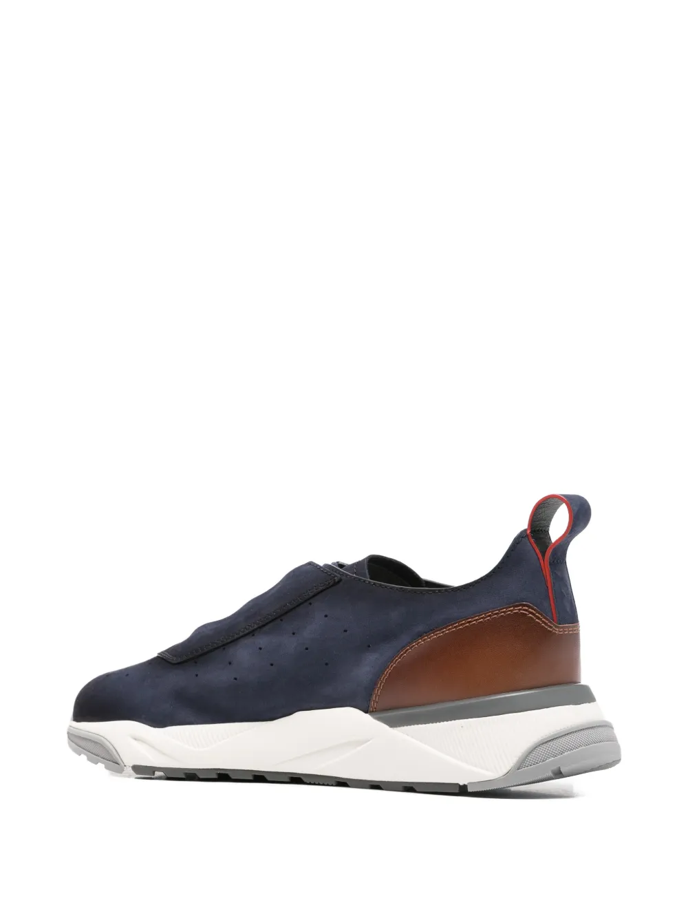 Santoni Sneakers met suède vlakken Blauw