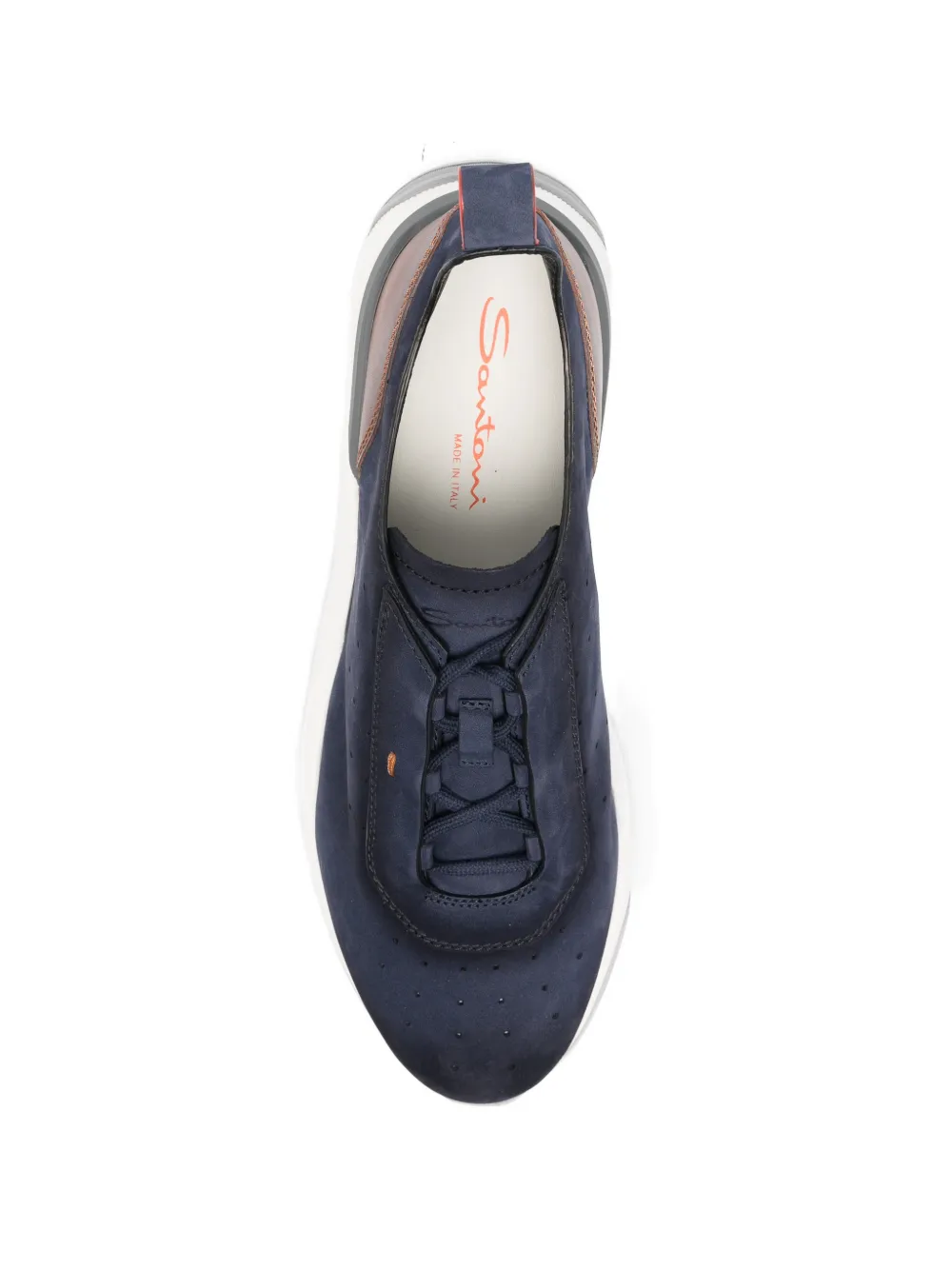Santoni Sneakers met suède vlakken Blauw