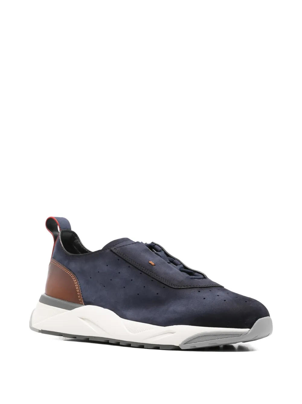 Santoni Sneakers met suède vlakken Blauw