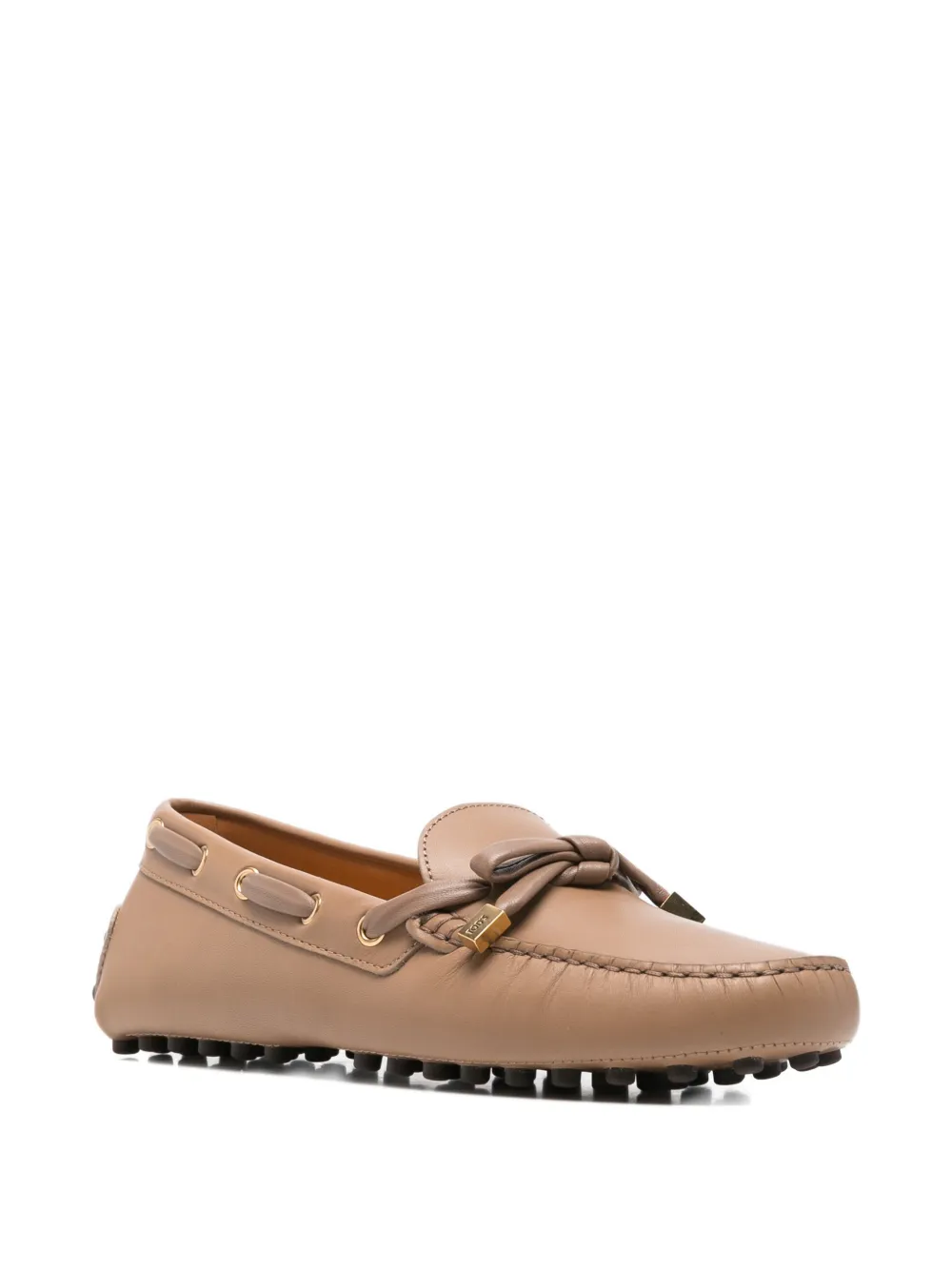 Tod's Leren loafers met geknoopt bovenwerk Bruin
