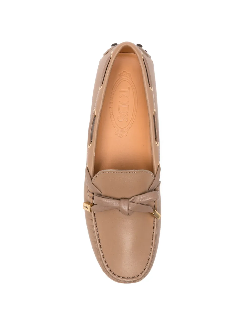 Tod's Leren loafers met geknoopt bovenwerk Bruin