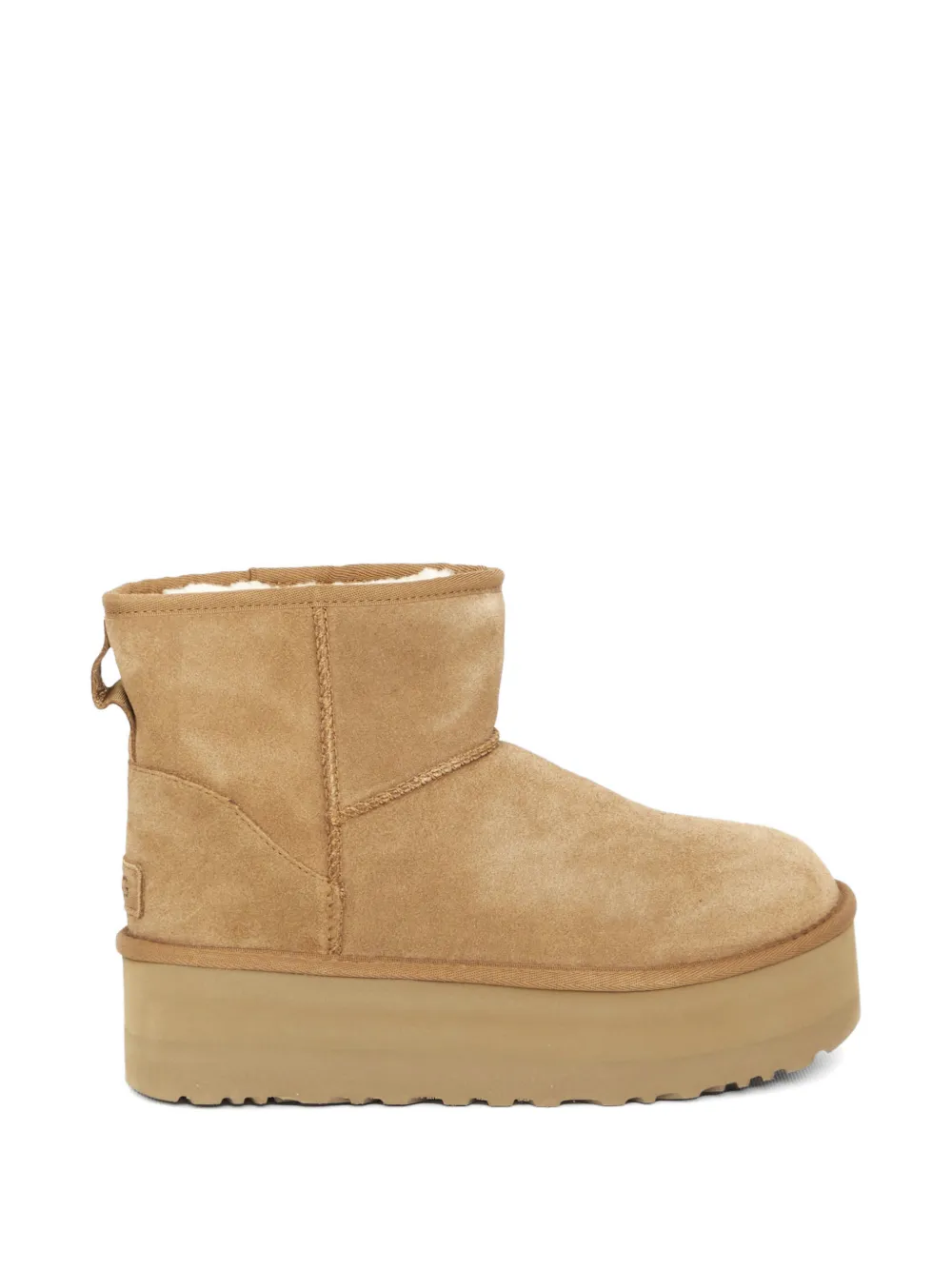 UGG Klassieke enkellaarzen met plateauzool Beige