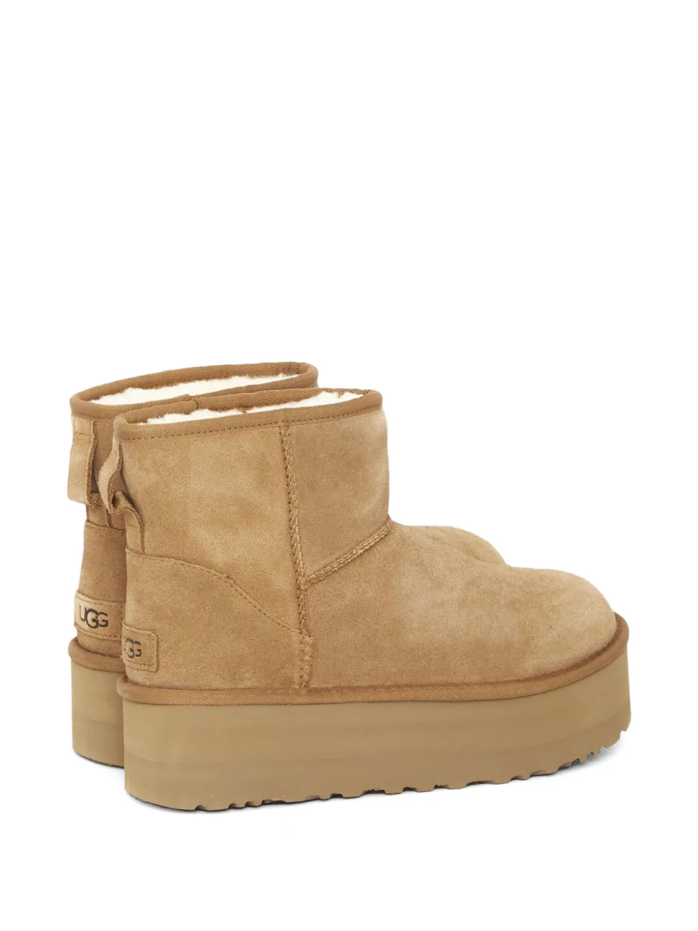 UGG Klassieke enkellaarzen met plateauzool Beige