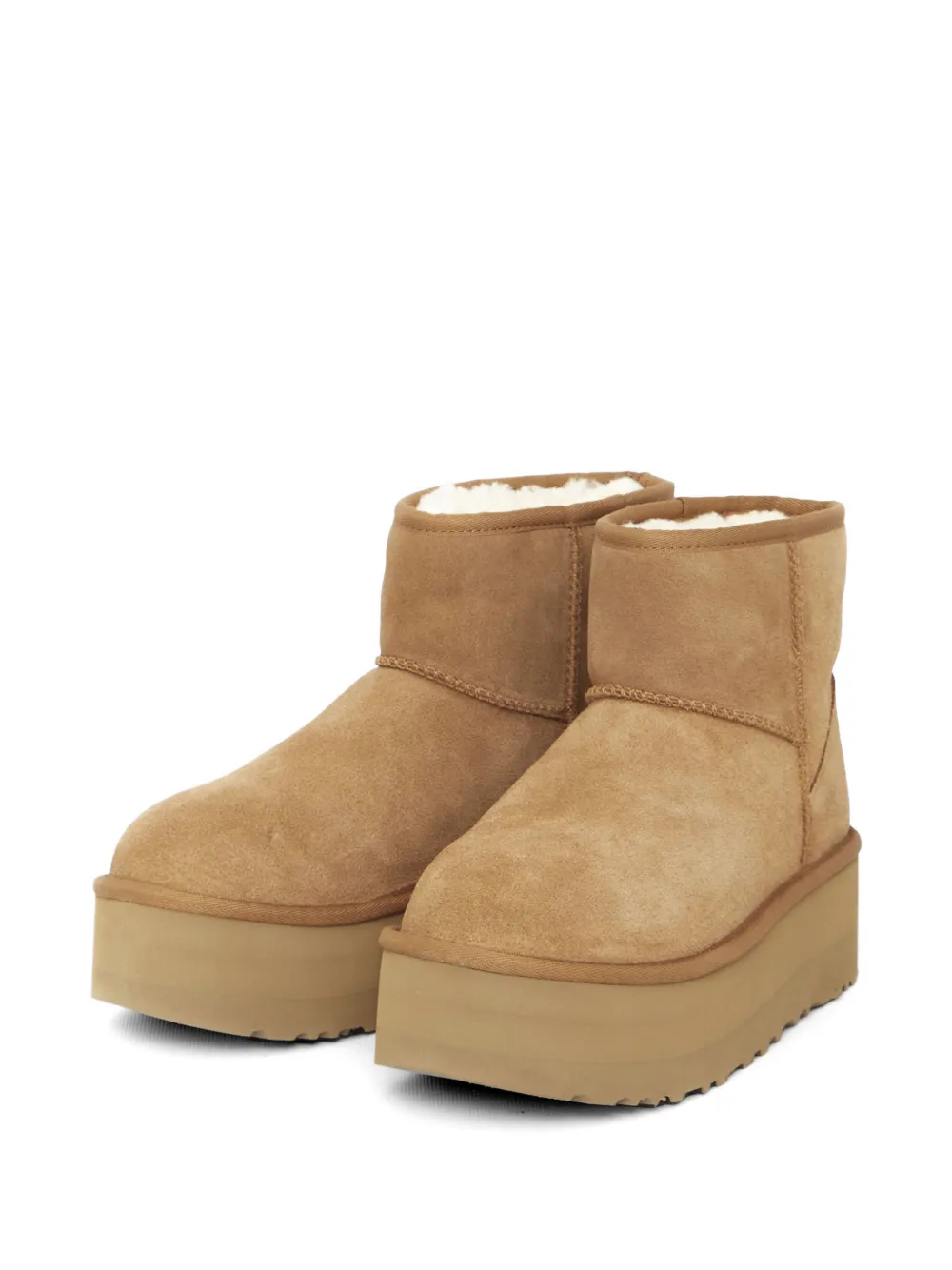 UGG Klassieke enkellaarzen met plateauzool Beige