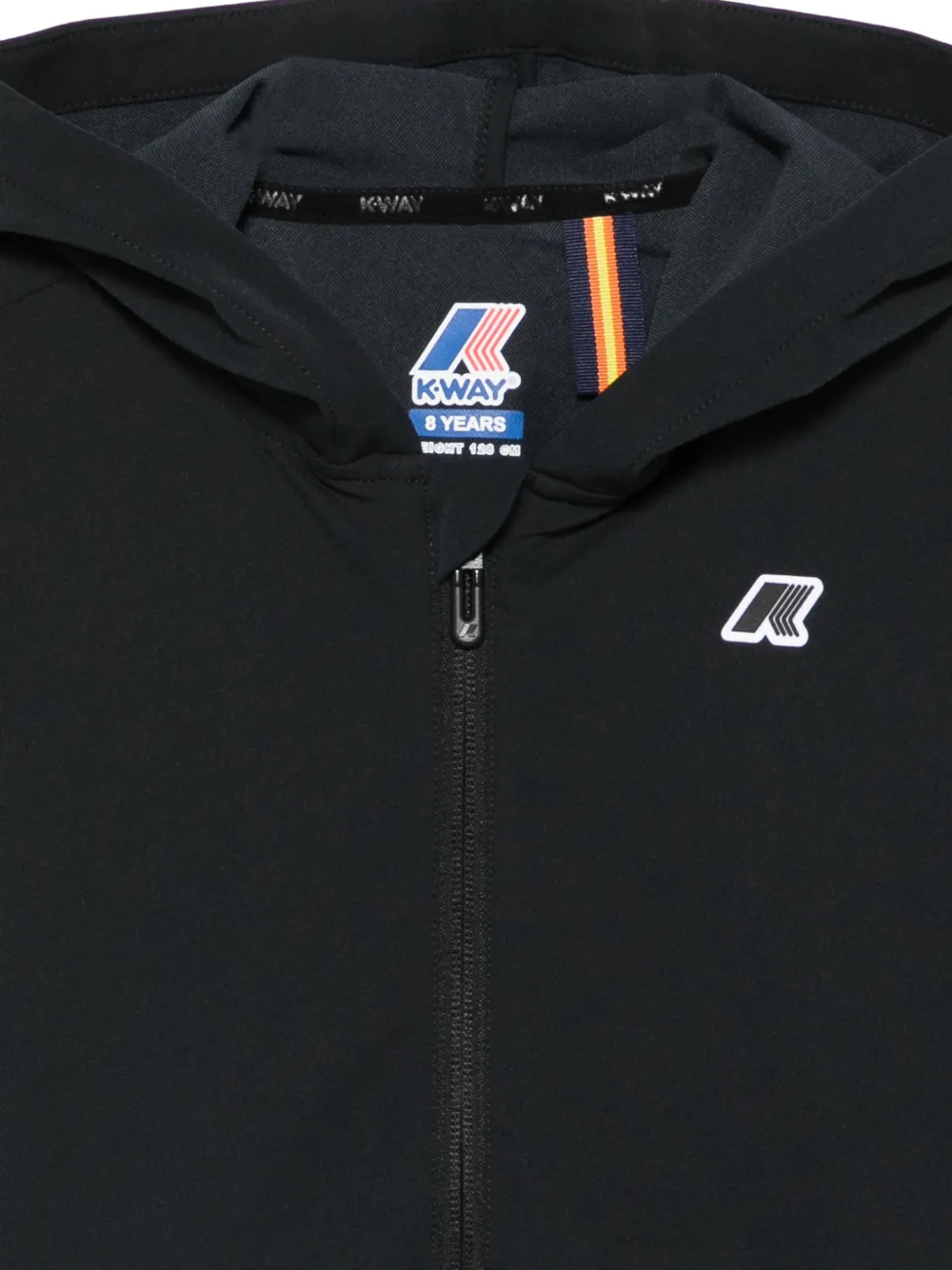 K Way Kids Bomberjack met capuchon Zwart