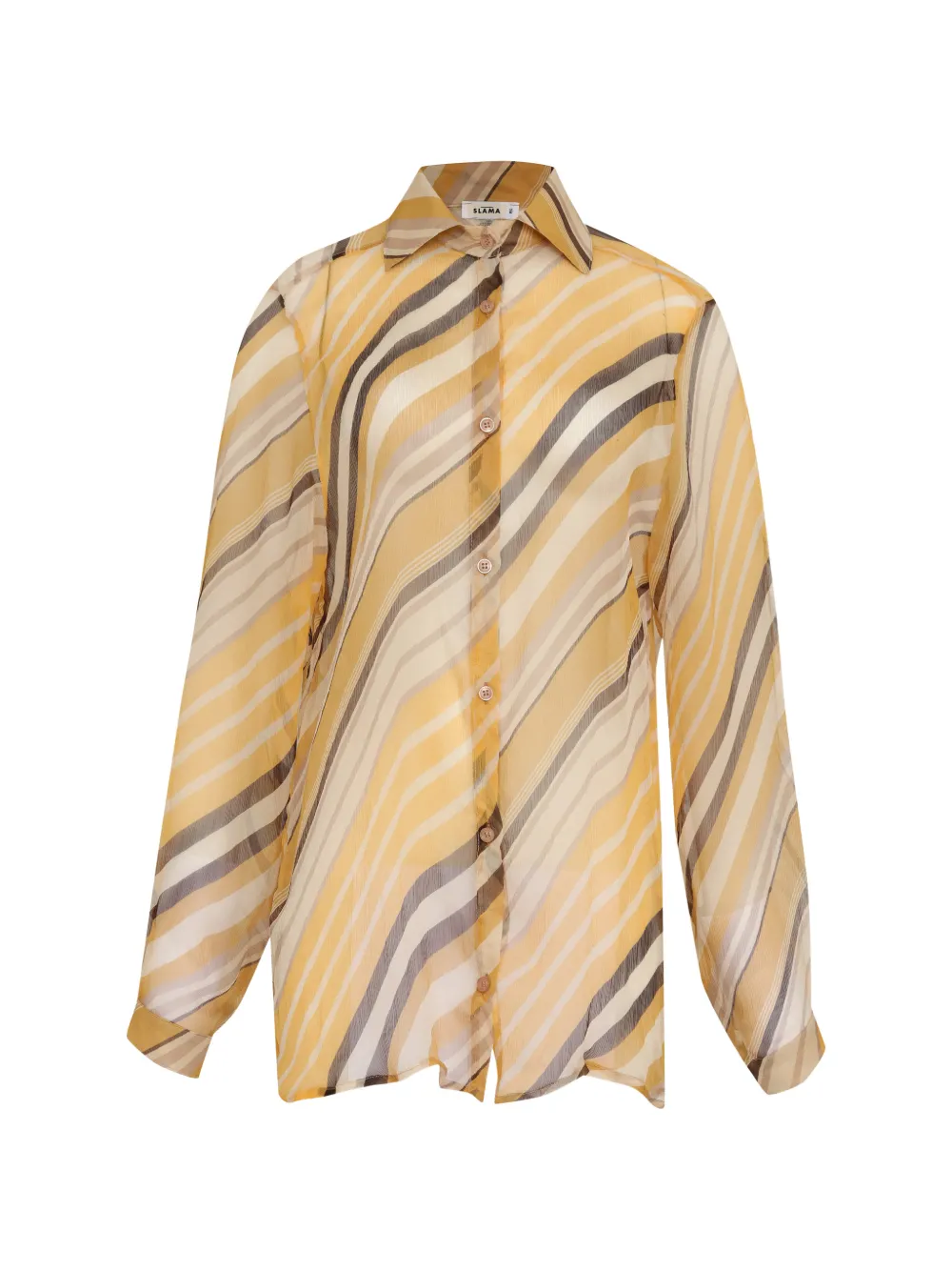 Amir Slama striped buttoned shirt - Giallo