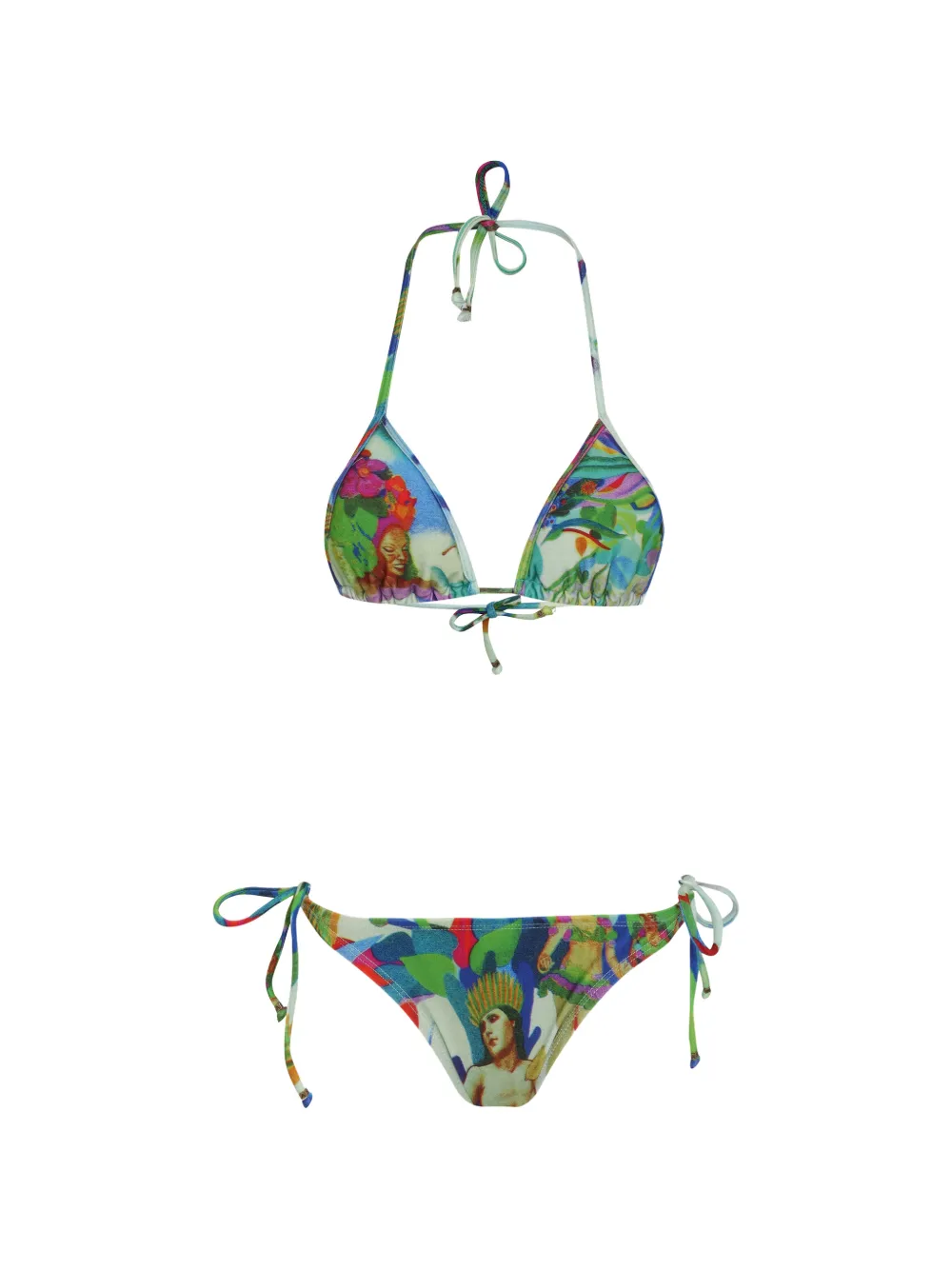 Amir Slama tie print bikini - Blu