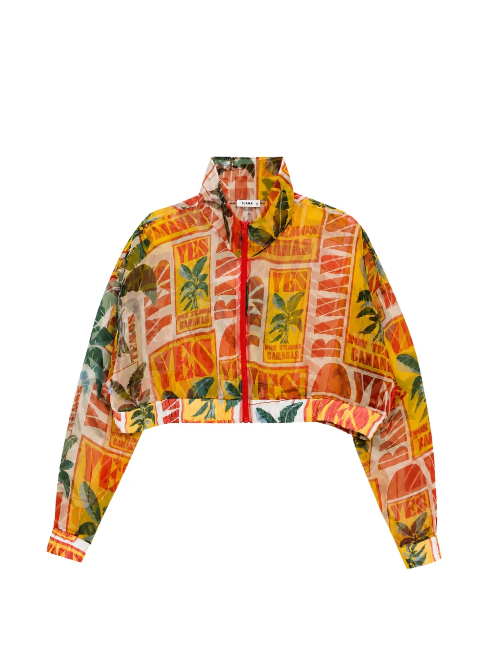 Amir Slama Giacca crop con stampa grafica - Giallo