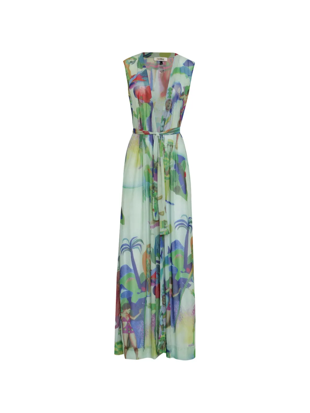 Amir Slama print maxi dress - Grün