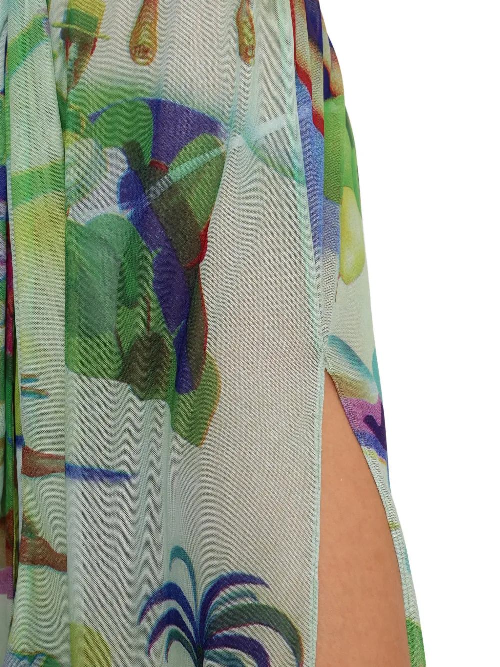Amir Slama Maxi-jurk met print Groen