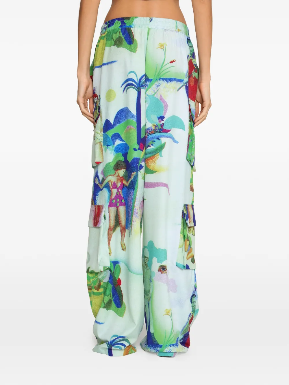 Amir Slama Broek met print Groen