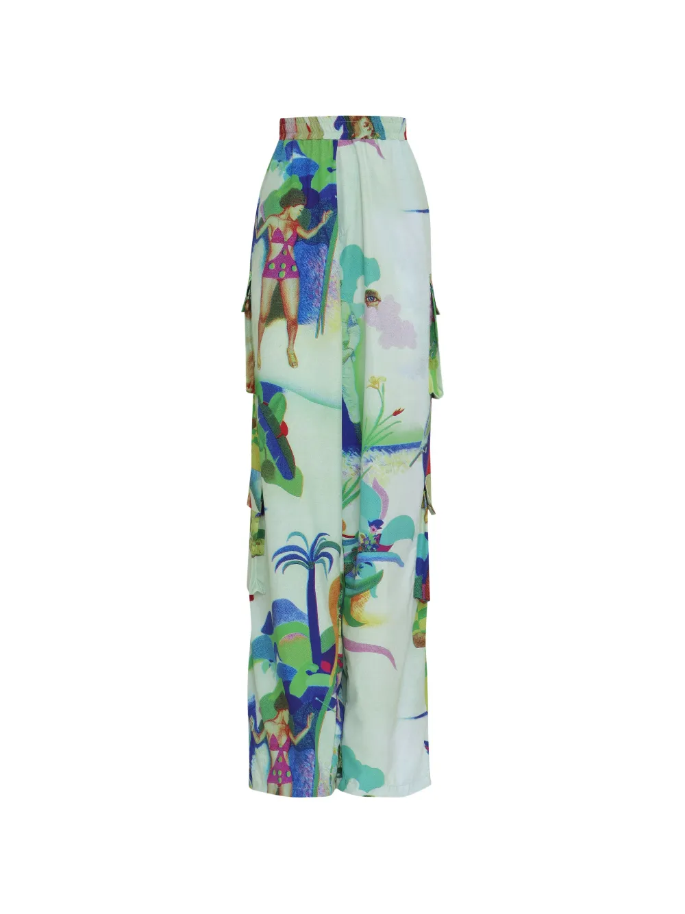 Amir Slama printed trousers - Verde