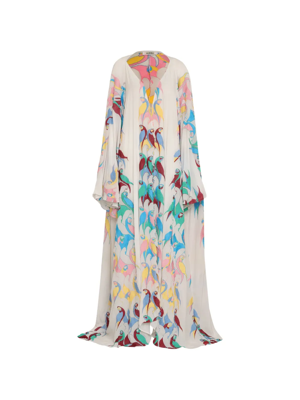 Amir Slama parrot-print maxi dress - Weiß