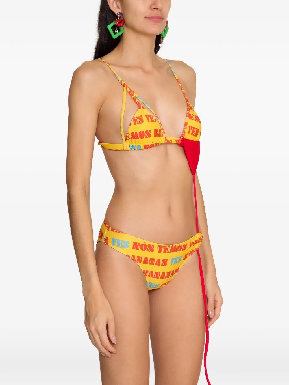 Amir Slama Bikini met print Geel