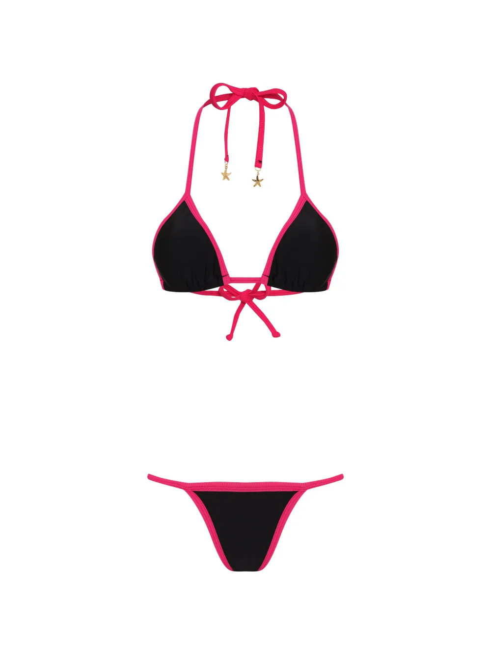 Amir Slama trimmed tie bikini - Nero