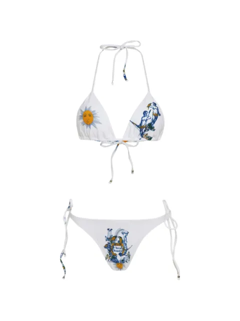 Amir Slama Bikini mit Sonnen-Print