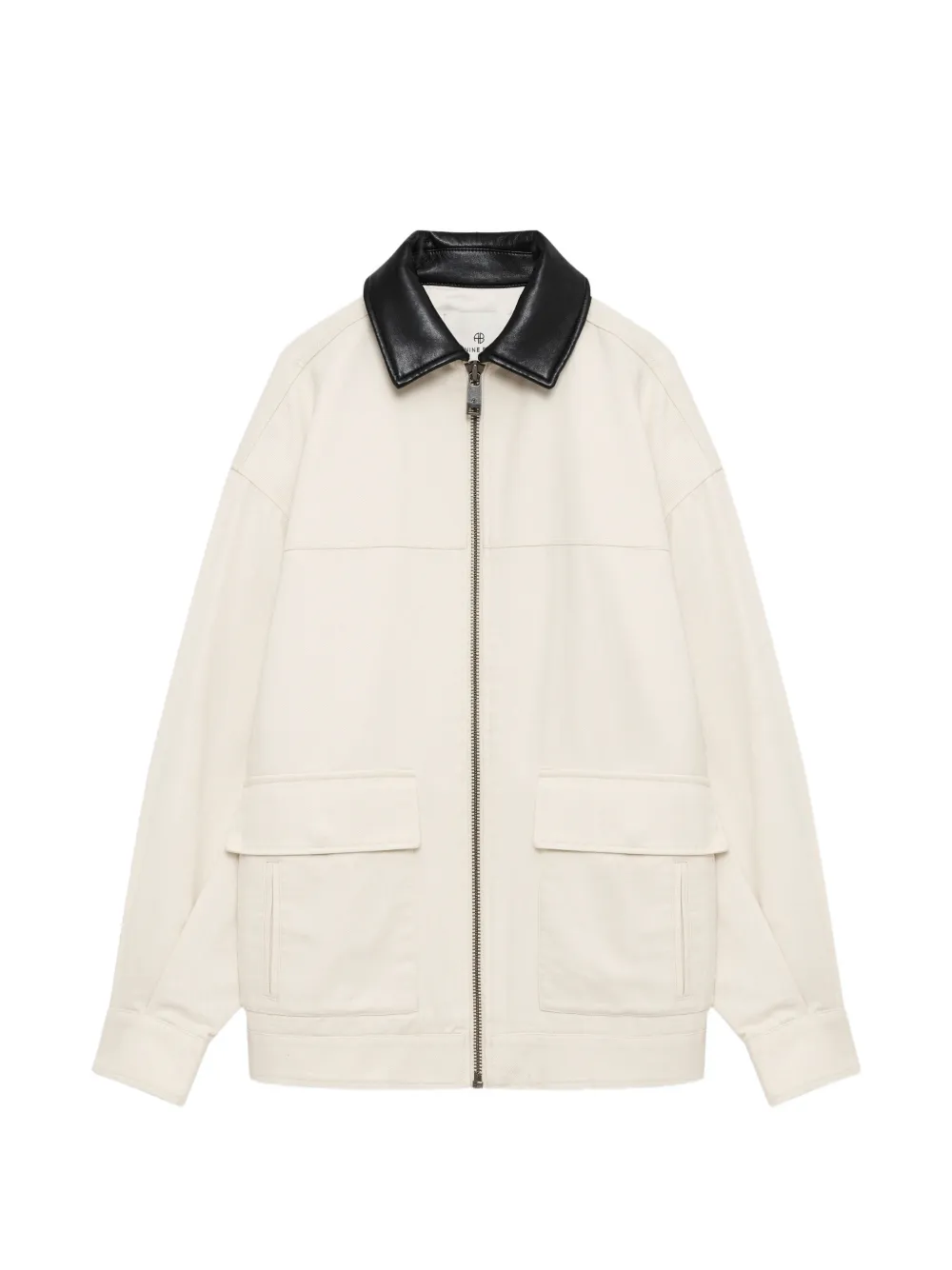 ANINE BING Holden contrast-collar jacket - Toni neutri