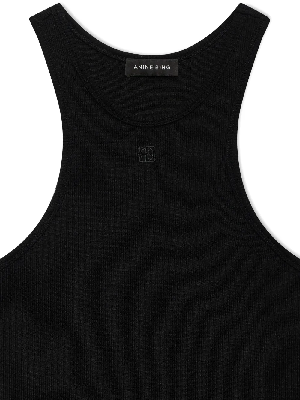 ANINE BING Geribbelde tanktop Zwart