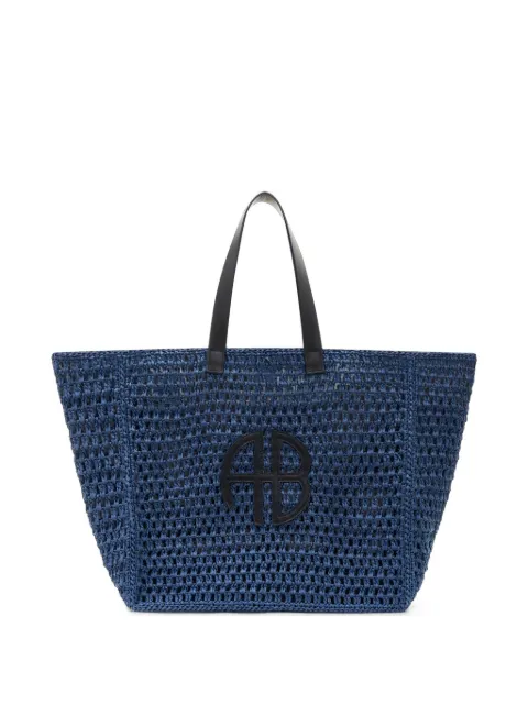 ANINE BING Große Rio Tote Bag mit Logo-Applikation
