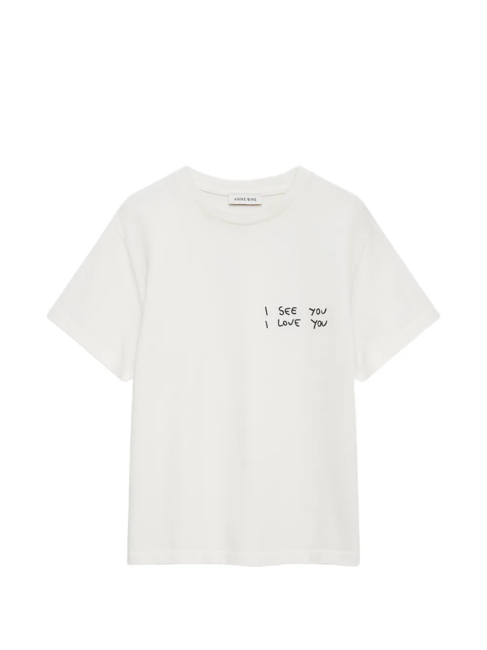 ANINE BING Shelley short-sleeve T-shirt - Nude