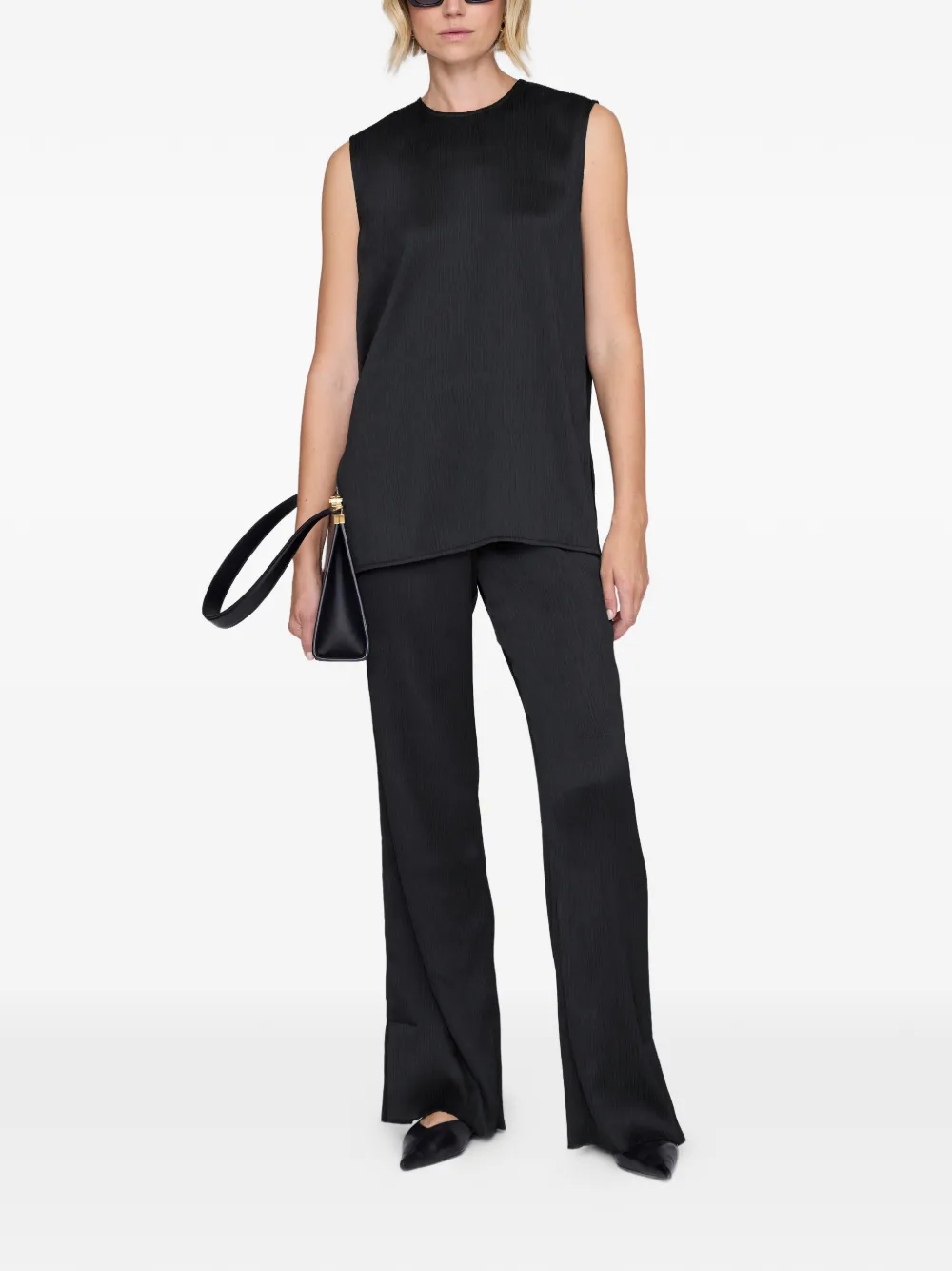 ANINE BING Malia top met ronde hals Zwart