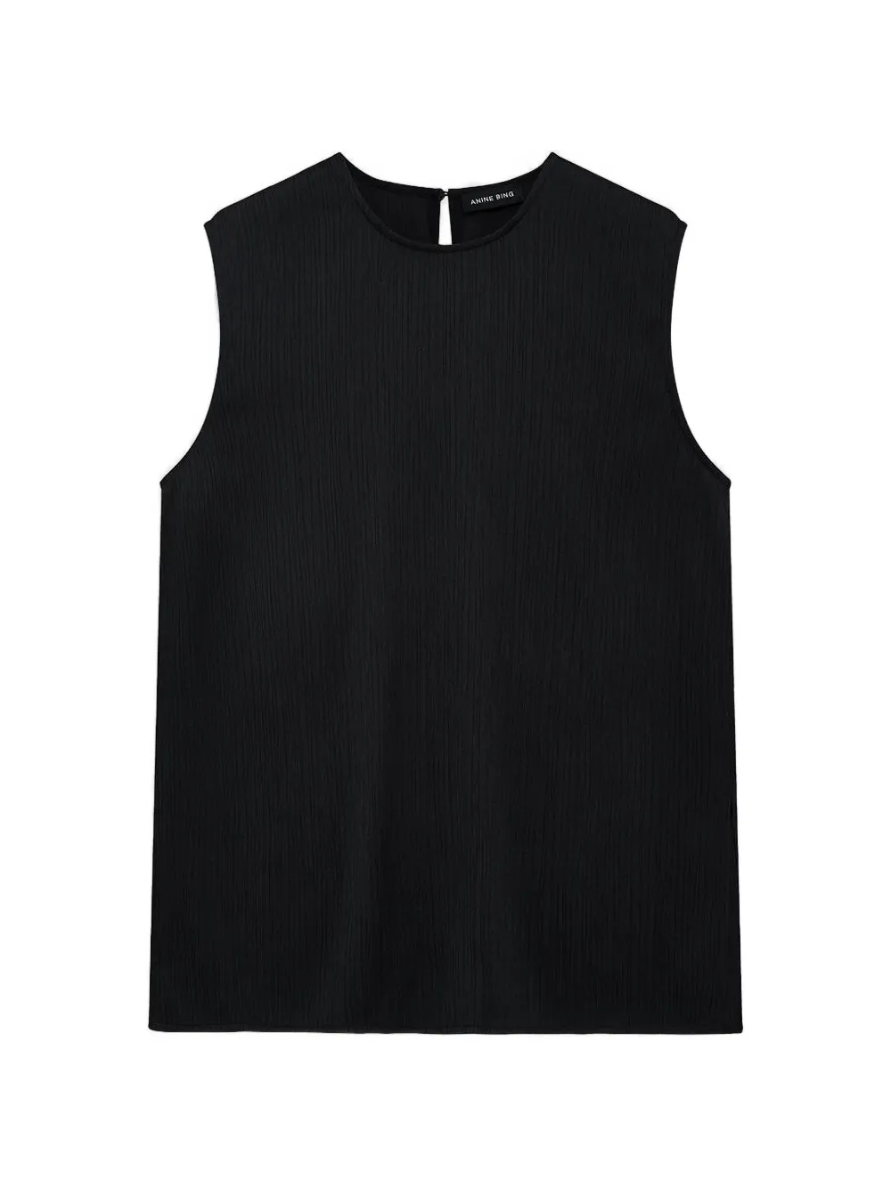 ANINE BING Malia top met ronde hals Zwart