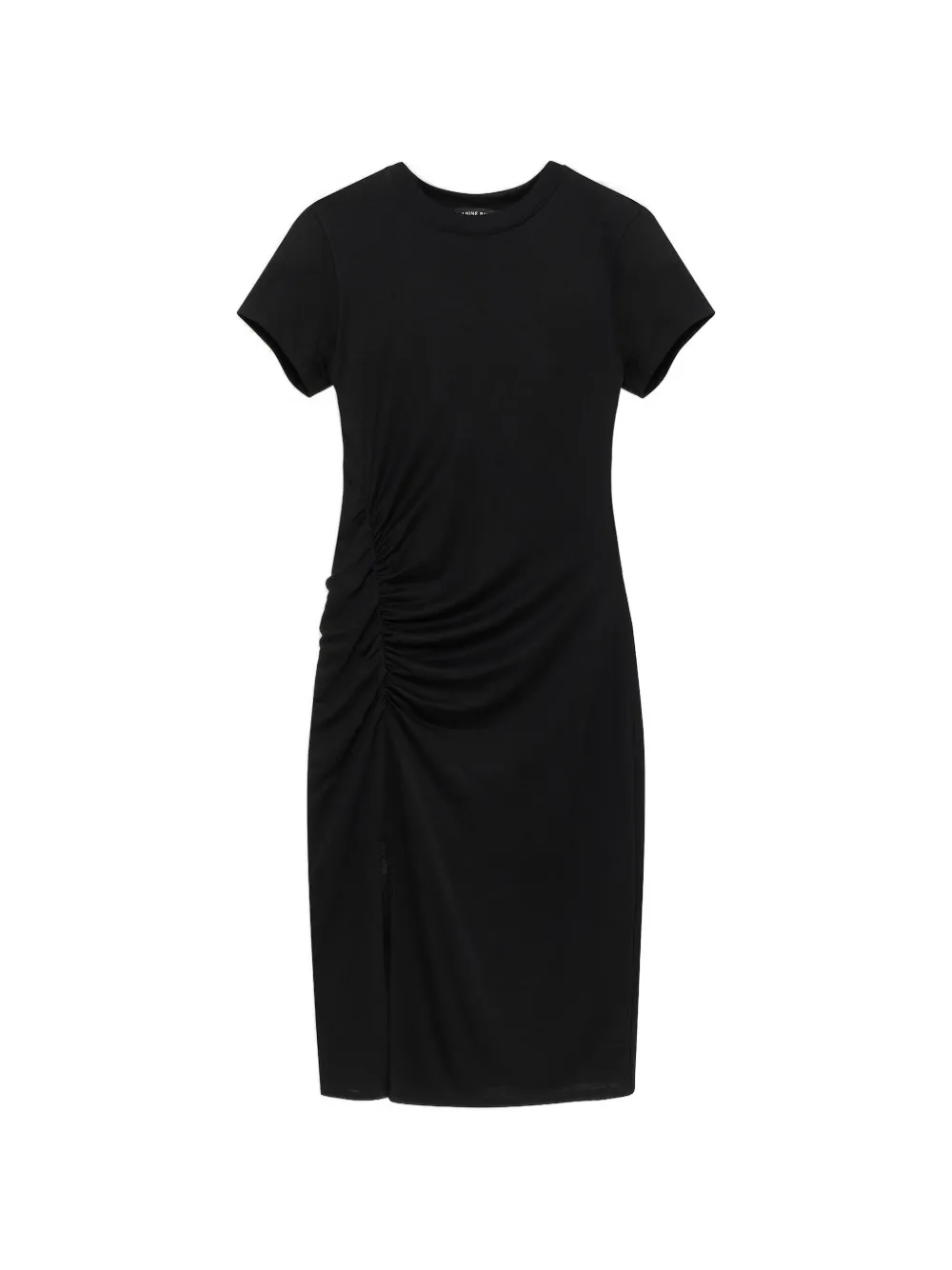 ANINE BING Vida gesmockte midi-jurk met split Zwart