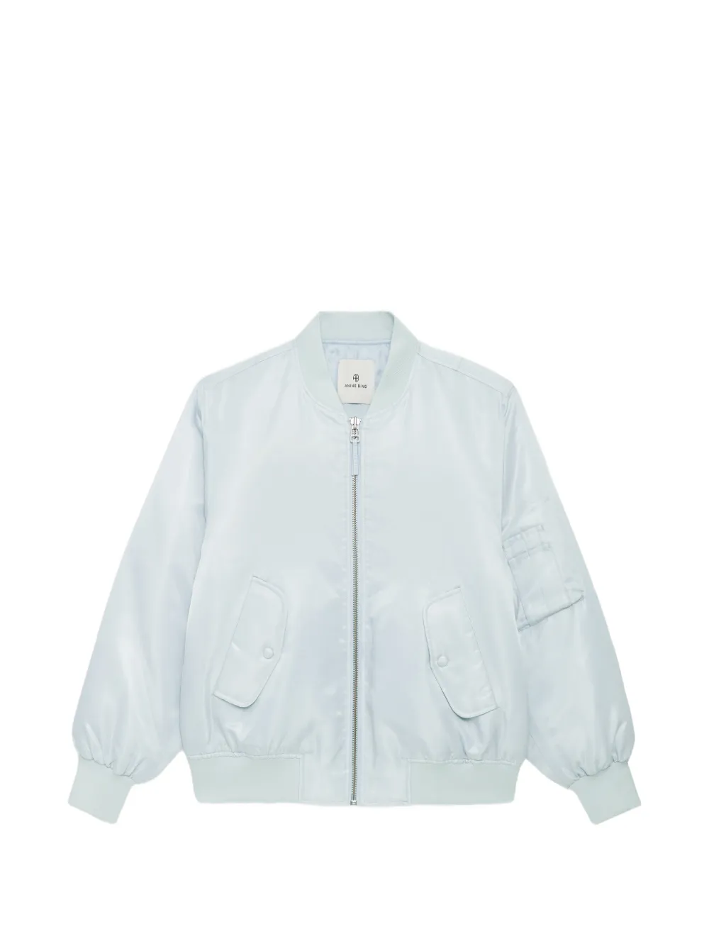 ANINE BING Leon zipped bomber jacket - Verde