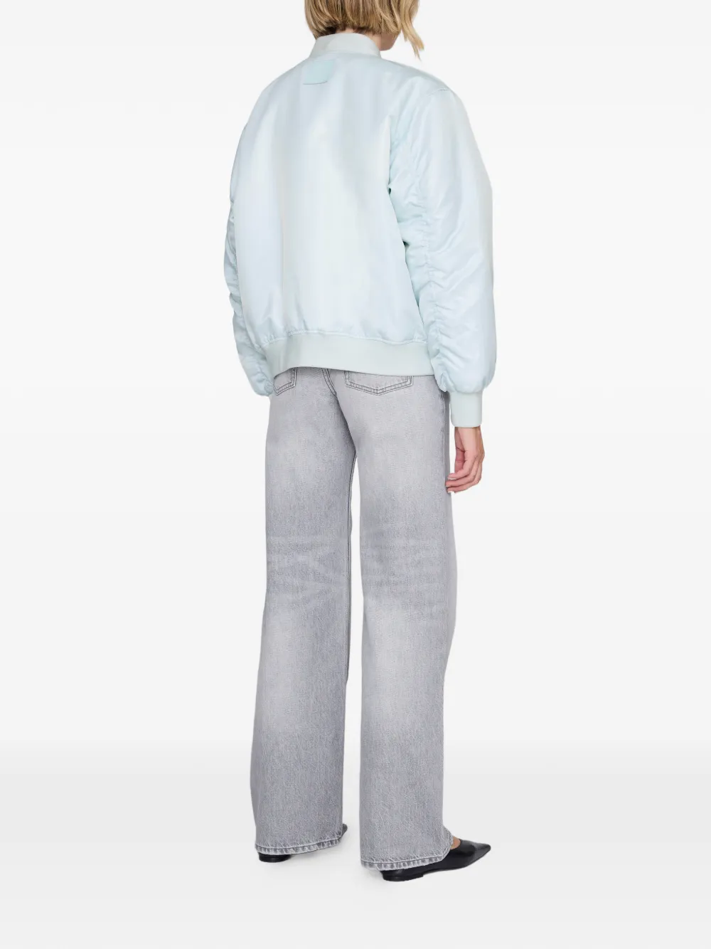  Anine Bing Leon Zipped Bomber Jacket - Green 