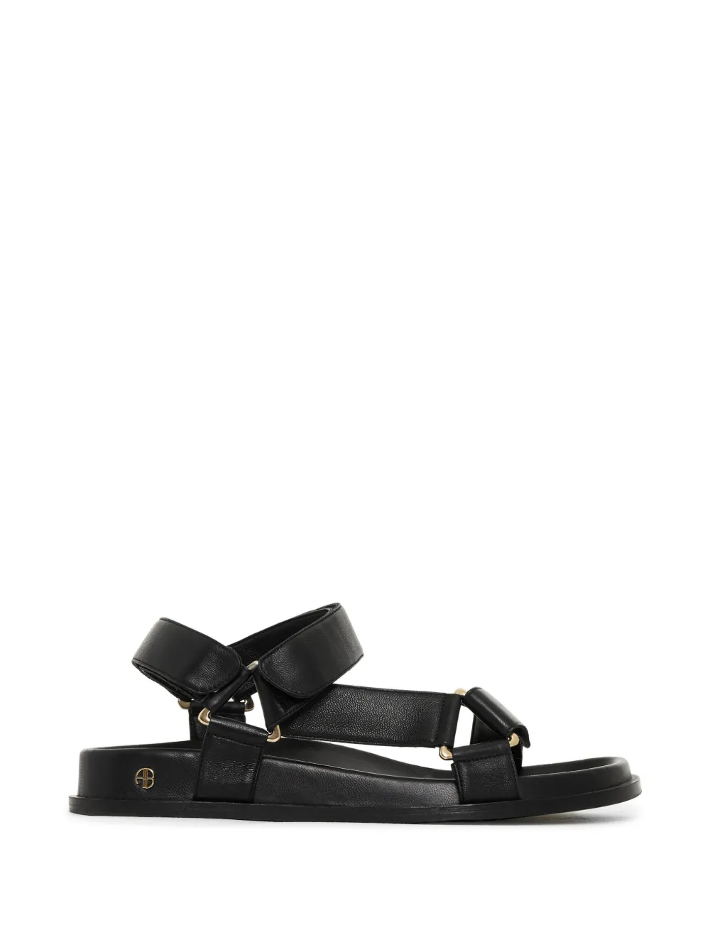 ANINE BING touch-strap sandals - Nero