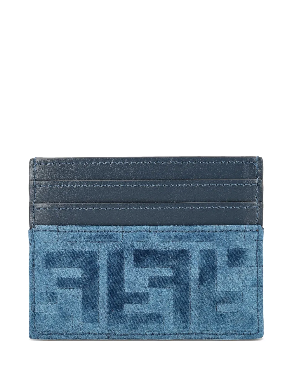 FENDI logo card holder - Blu