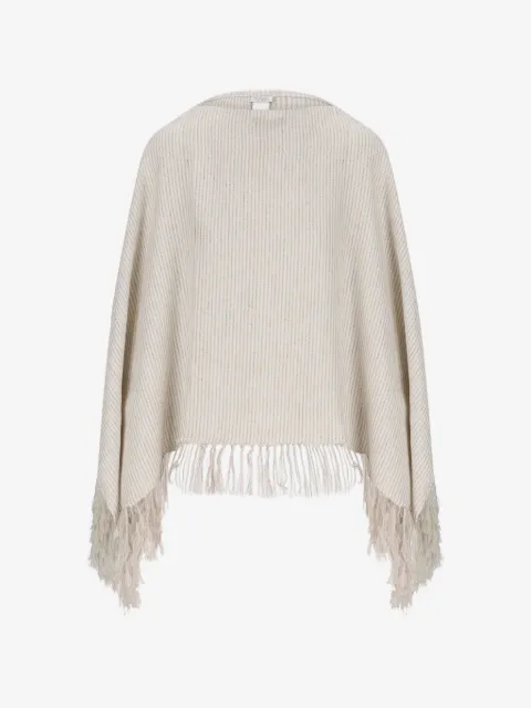 Brunello Cucinelli poncho con borla