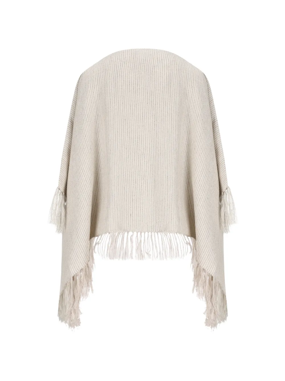  Brunello Cucinelli Tassel Poncho - Neutrals 