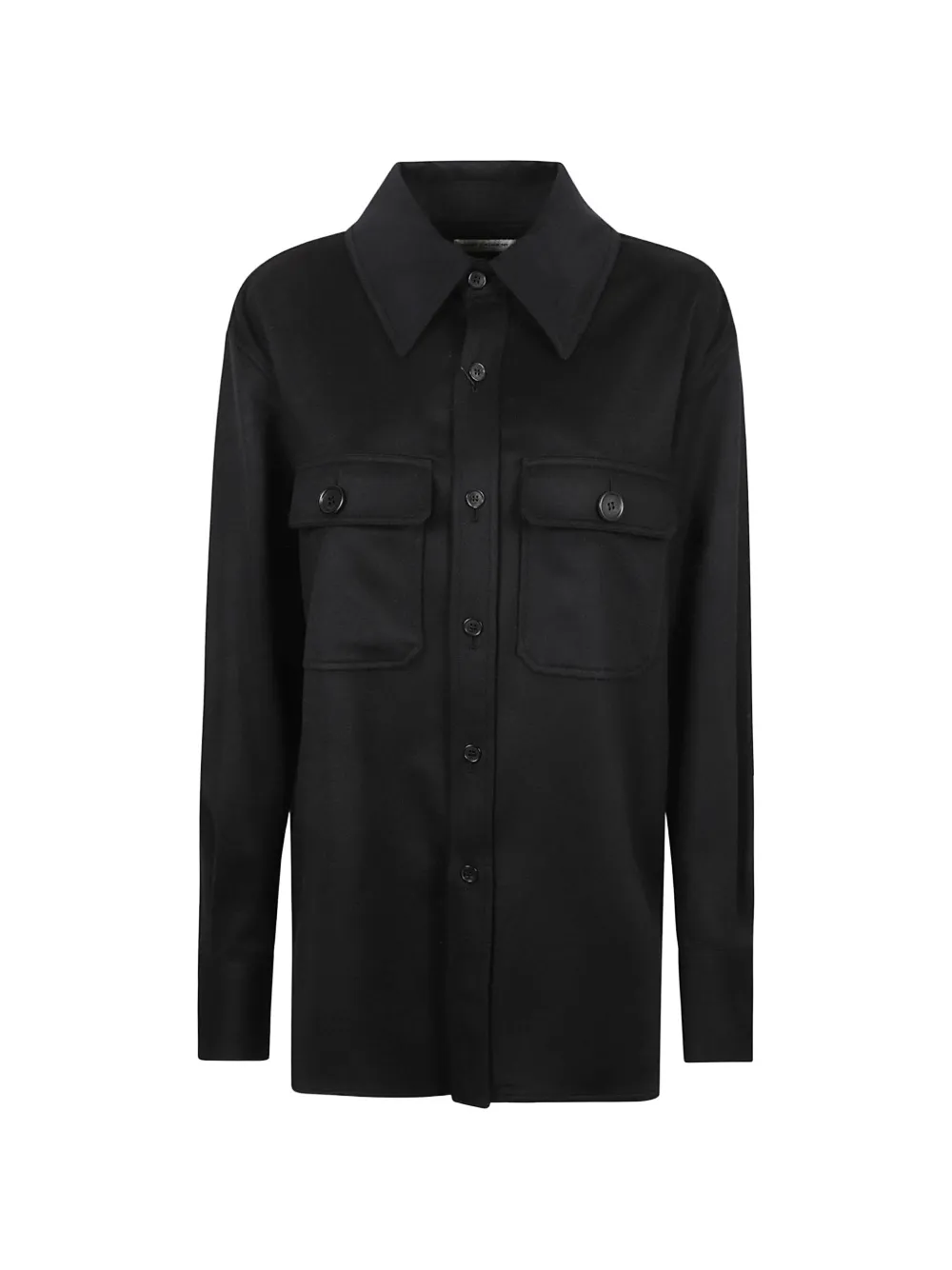 Saint Laurent buttoned pocket shirt - Schwarz