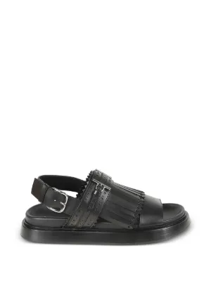 Rick Owens Tractor Chunky Leather Sandals | Black | FARFETCH