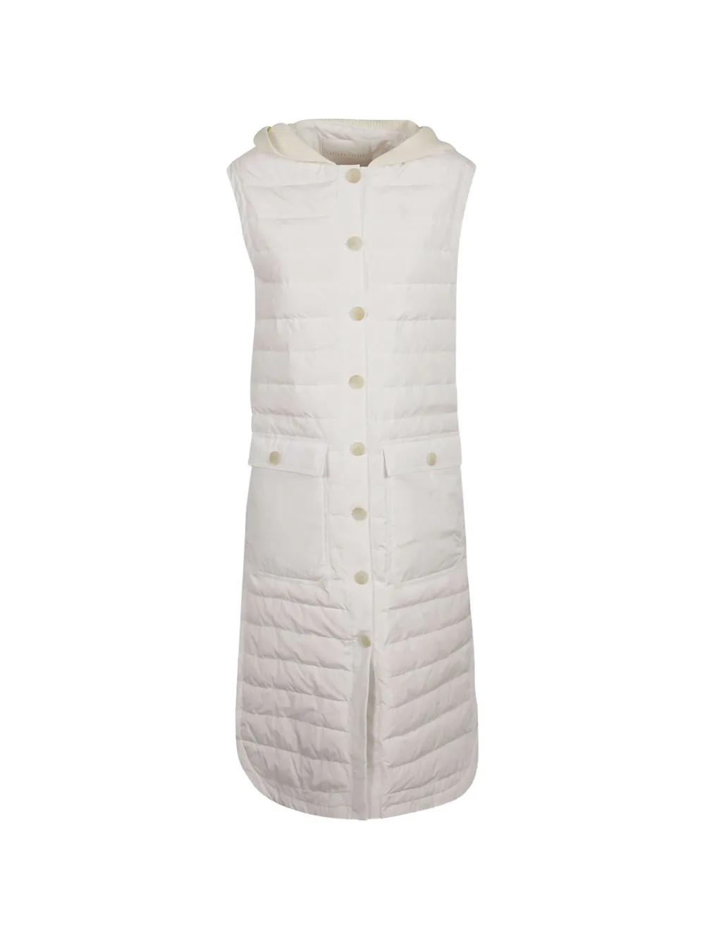 Fabiana Filippi Cappotto trapuntato con cappuccio - Bianco