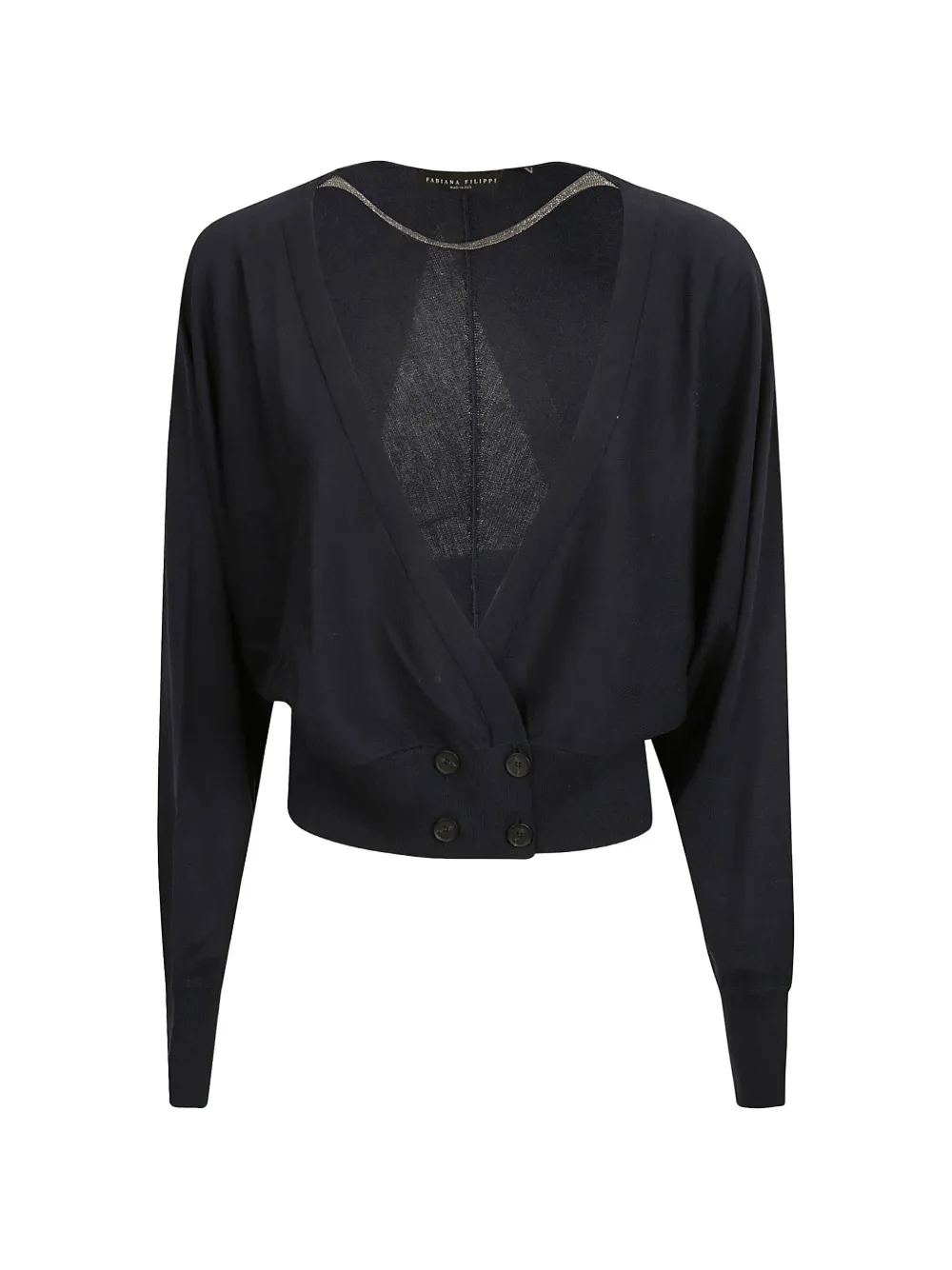 Fabiana Filippi Cardigan con scollo a V e bottoni - Blu