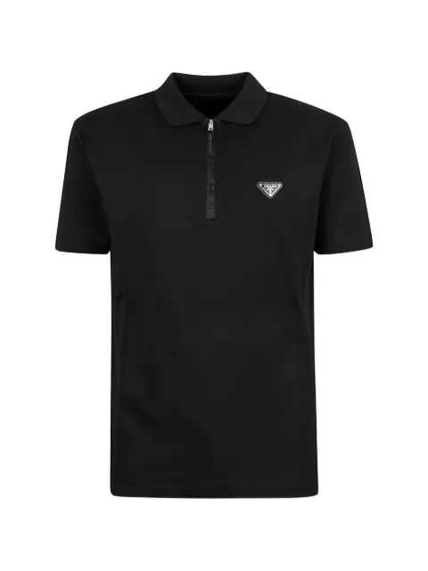Prada zip logo polo shirt