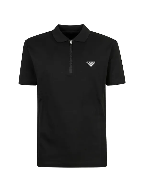 トップス archive PRADA Rubber Polo Shirt superfine-wool-polo-shirt-