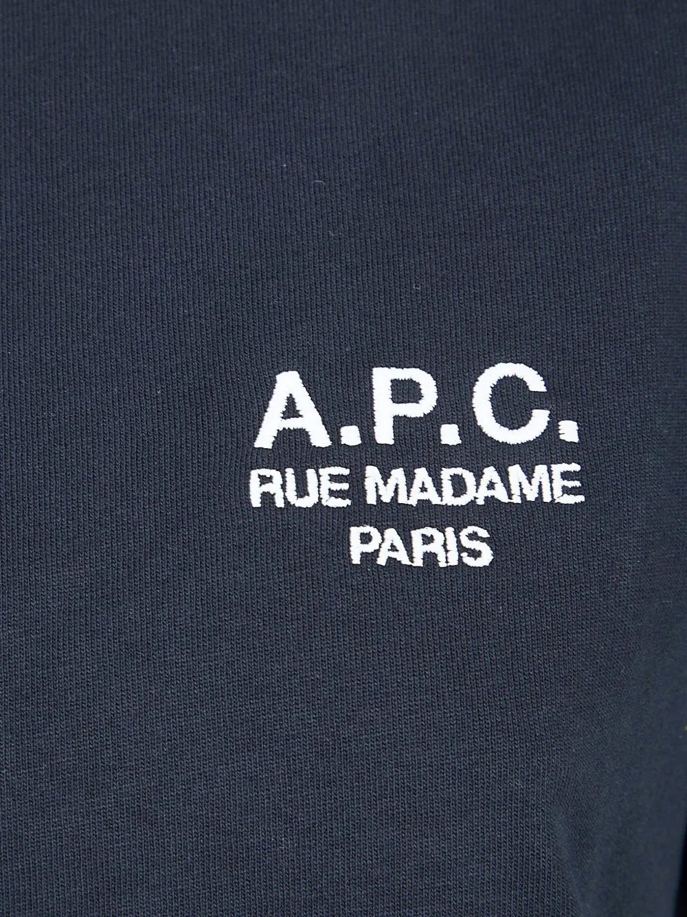A.P.C. Rue Madame T-shirt met geborduurd logo Zwart