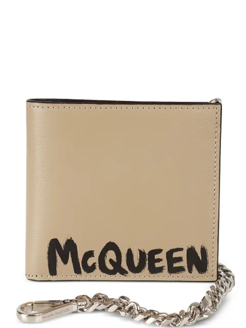 Alexander McQueen chain leather wallet