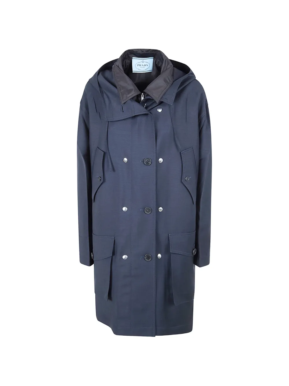 Prada - Parka met capuchon en meerdere zakken - dames - scheerwol/mohair