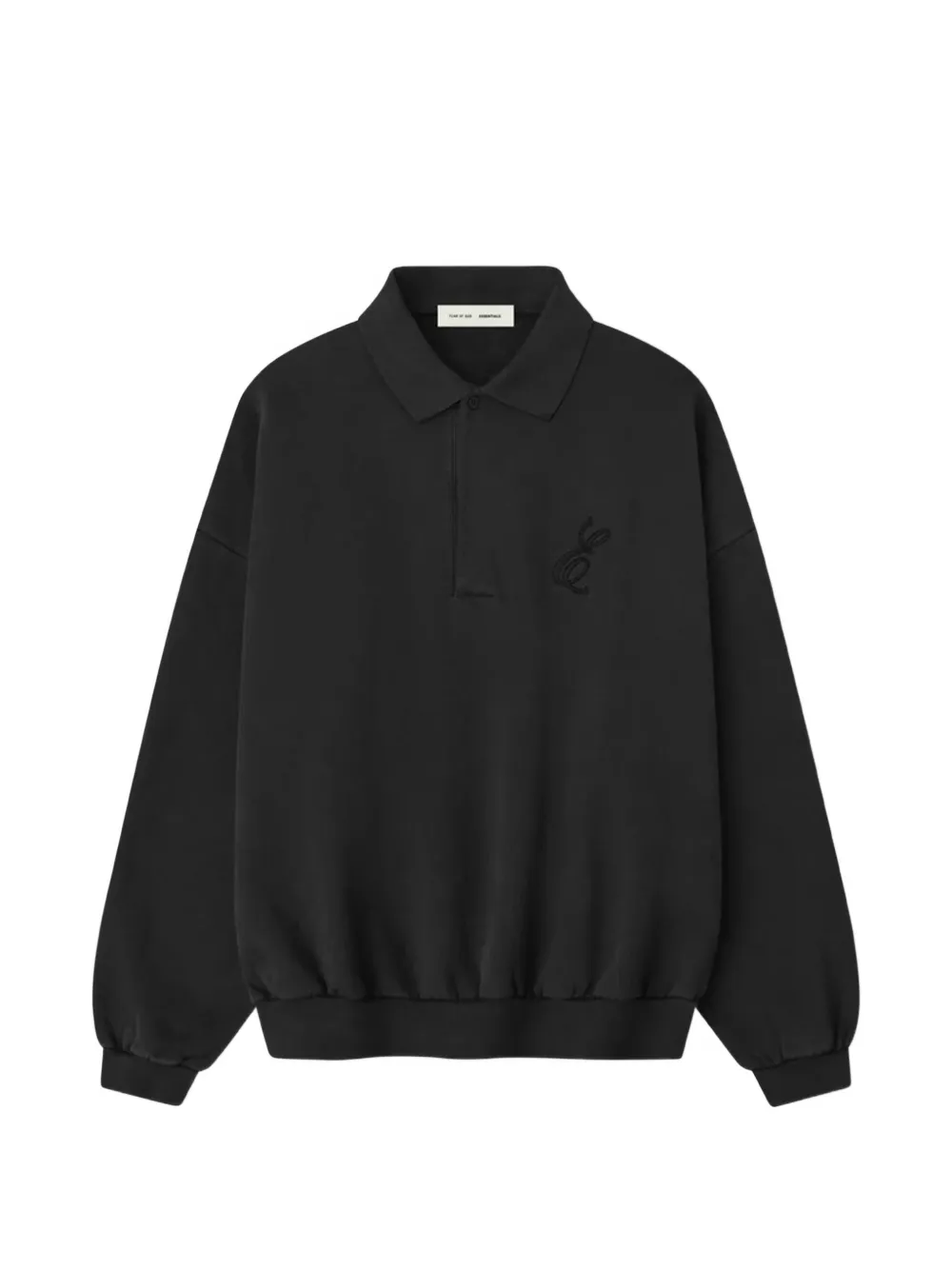 FEAR OF GOD ESSENTIALS long-sleeve polo shirt - Schwarz