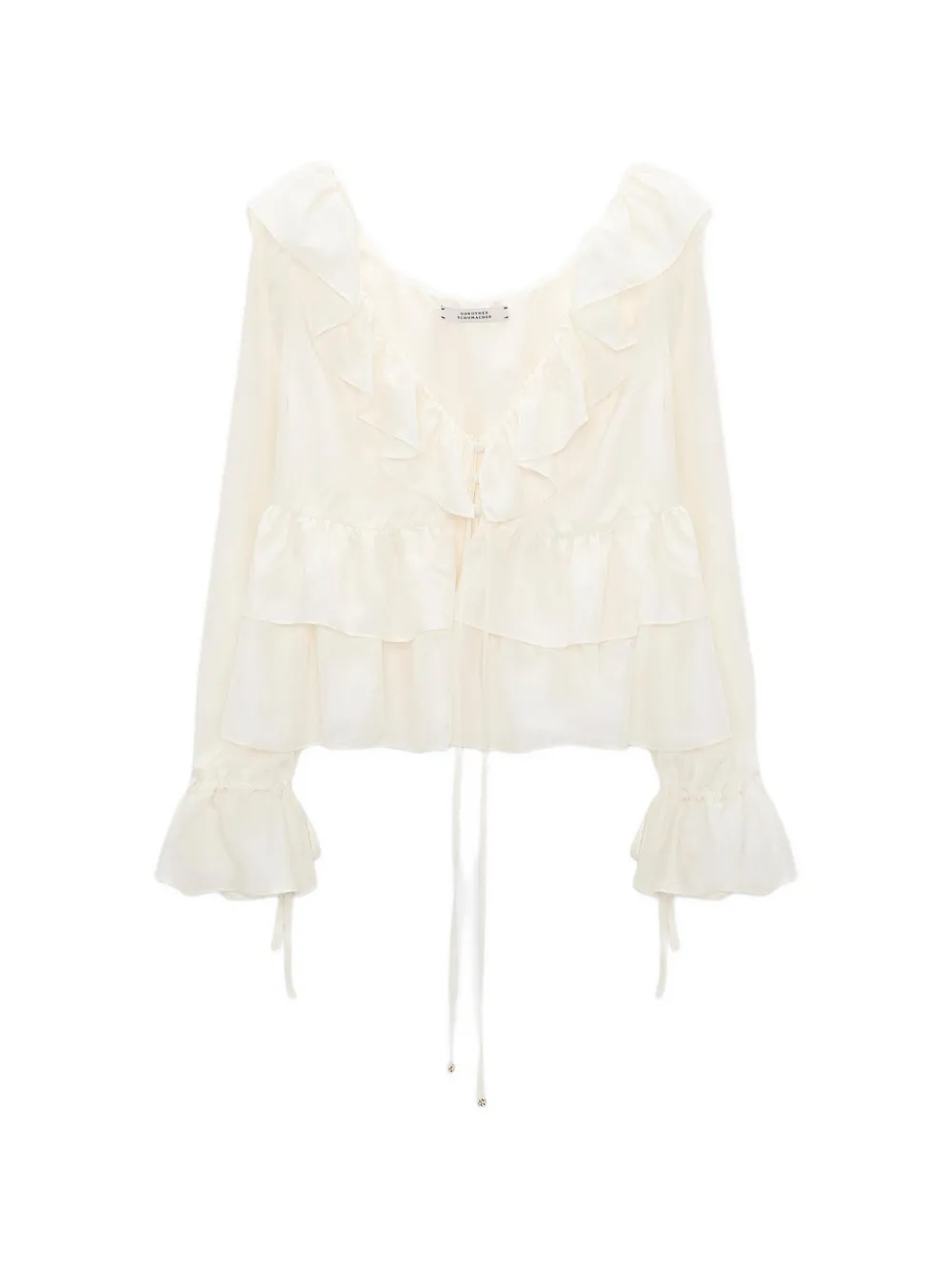 Dorothee Schumacher ruffled tie-fastening blouse - Toni neutri