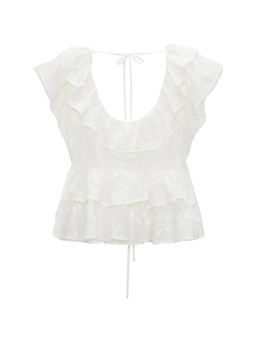 Dorothee Schumacher ruffled top - Bianco