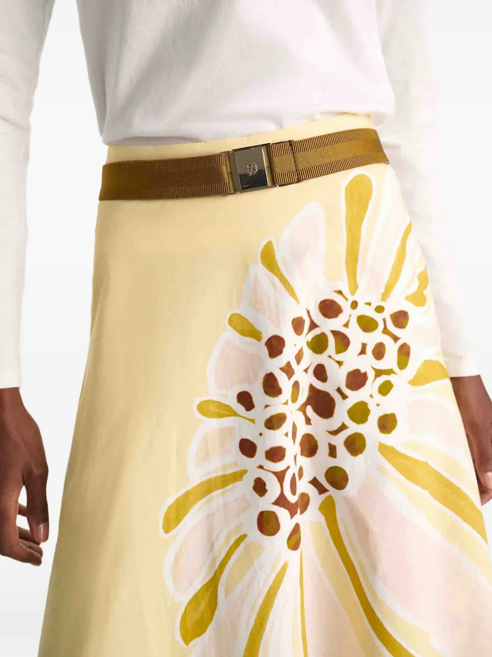  Dorothee Schumacher Falda Midi Con Estampado Floral - Amarillo 