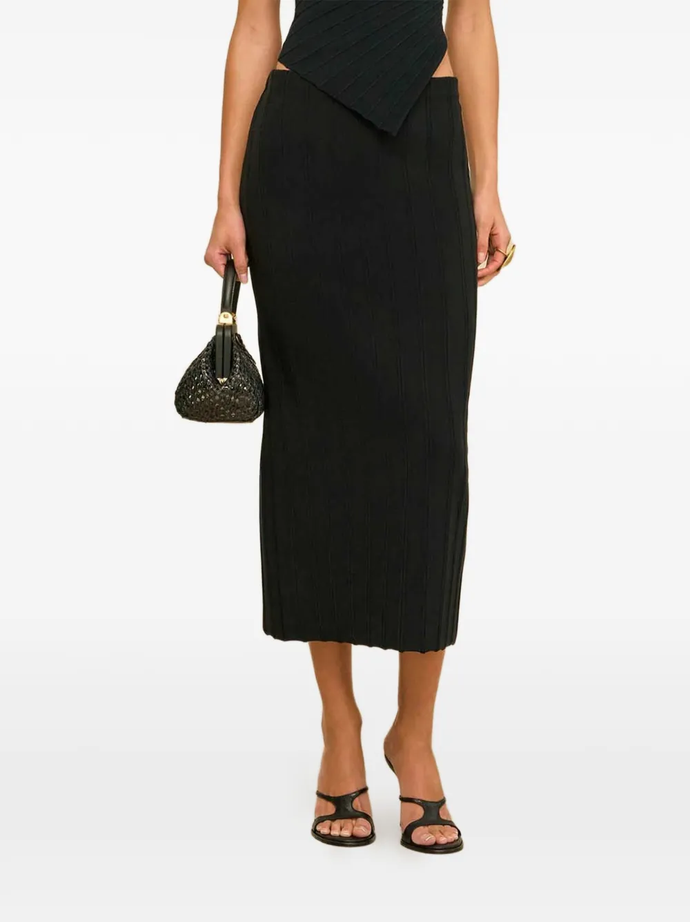 Cult Gaia black midi skirt - Nero